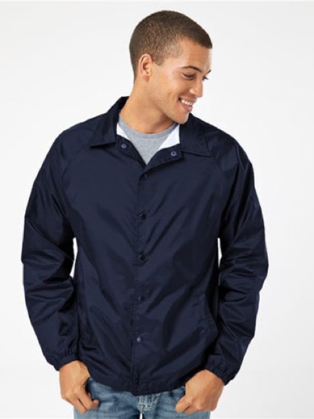 Vintage Puritan Dark Blue Windbreaker Jacket-Medium